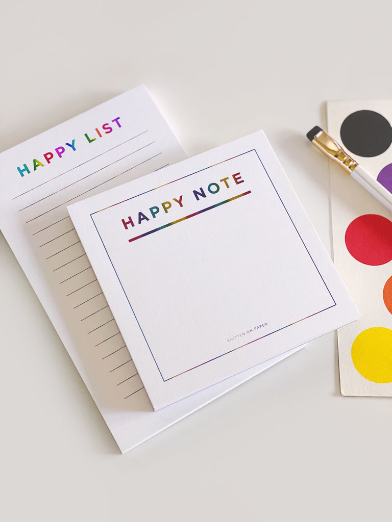 Rainbow Foil Notepads