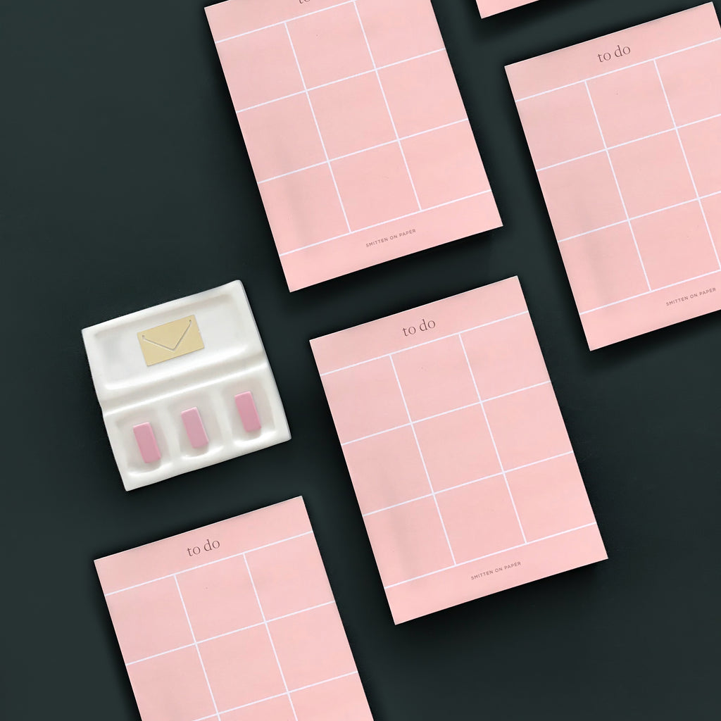 Peony Grid Chunky Notepad
