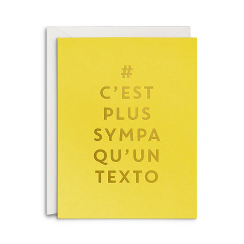 French Qu'un Texto Greeting Card