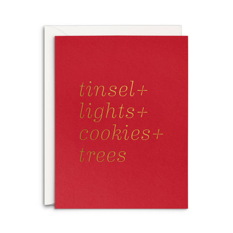 Tinsel and Lights Greeting Card