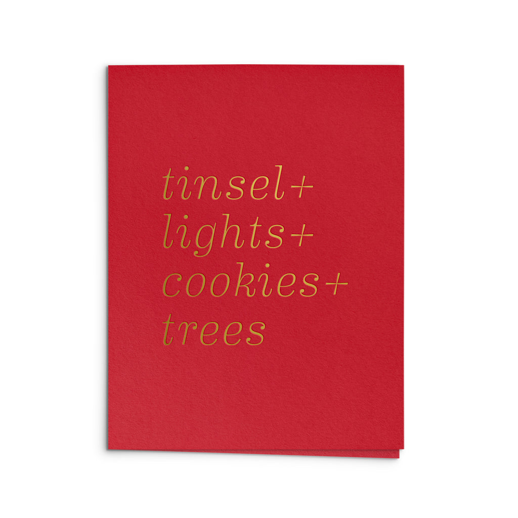 Tinsel and Lights Greeting Card