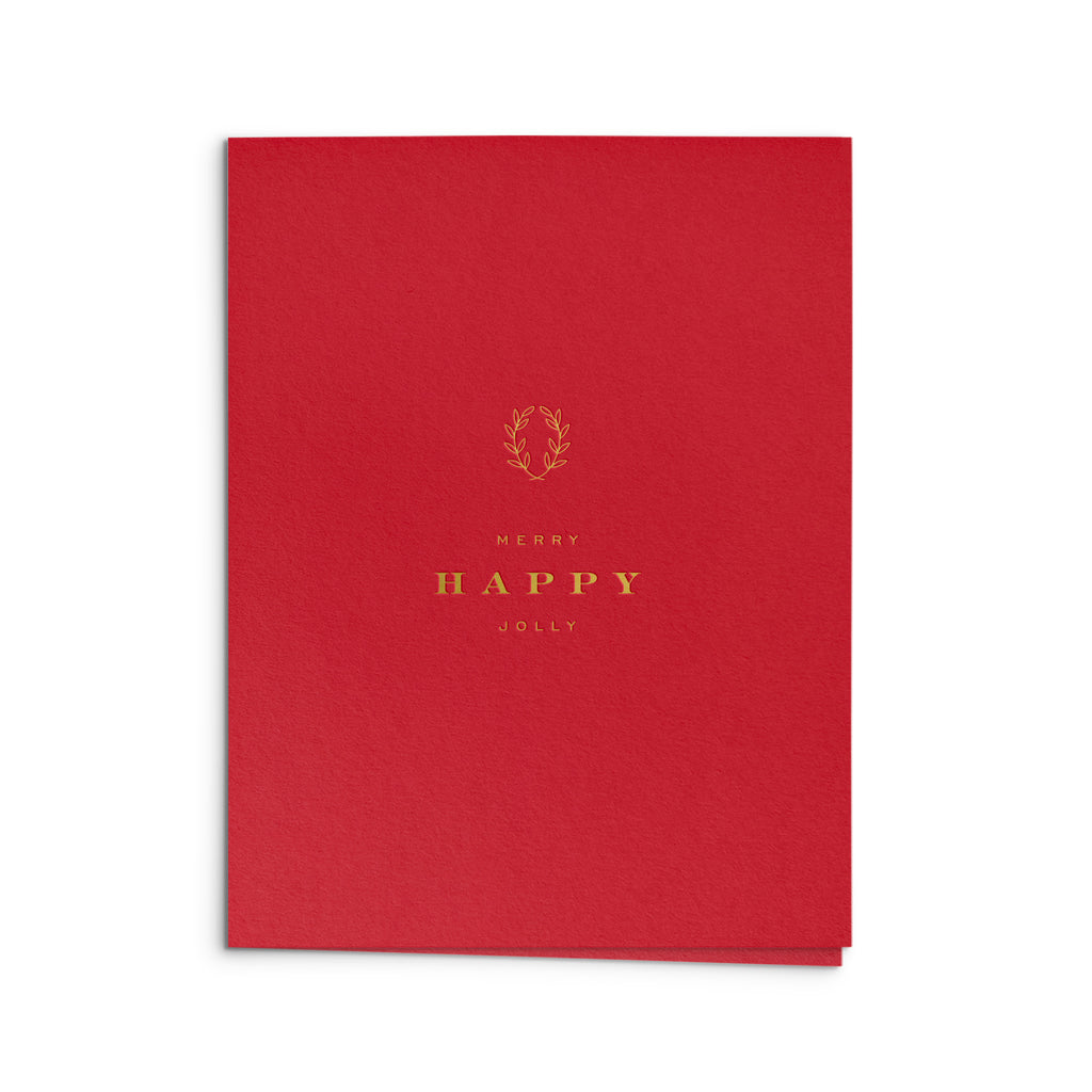 Merry Happy Jolly Greeting Card