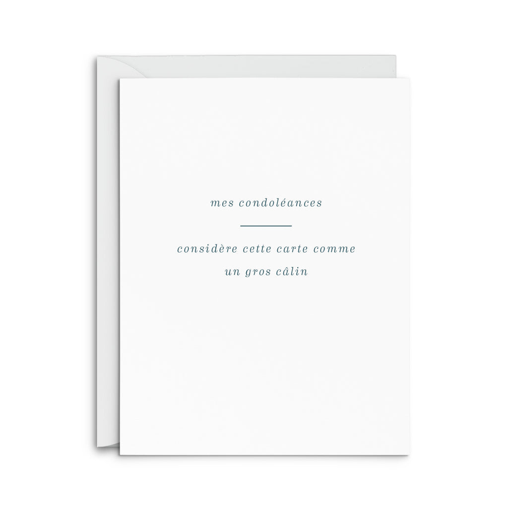 French Désolé Câlin Greeting Card