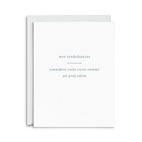 French Désolé Câlin Greeting Card