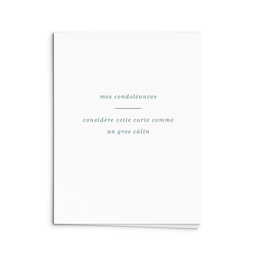 French Désolé Câlin Greeting Card