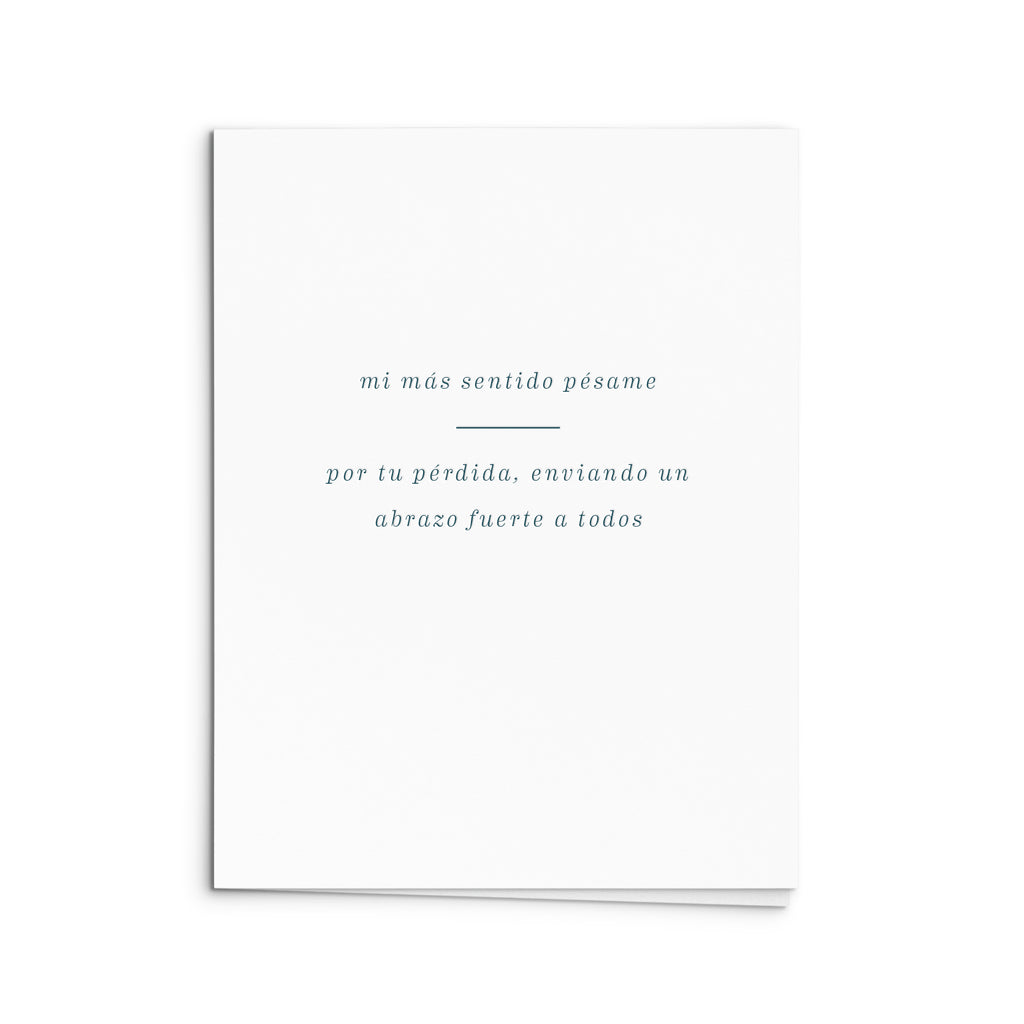 Spanish Siento Abrazo Greeting Card