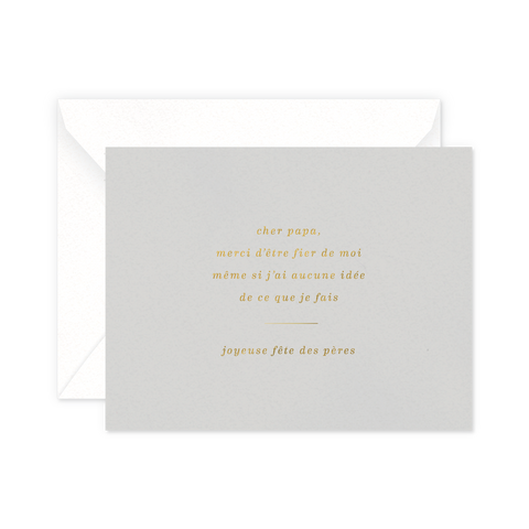 French Papa Fier Greeting Card