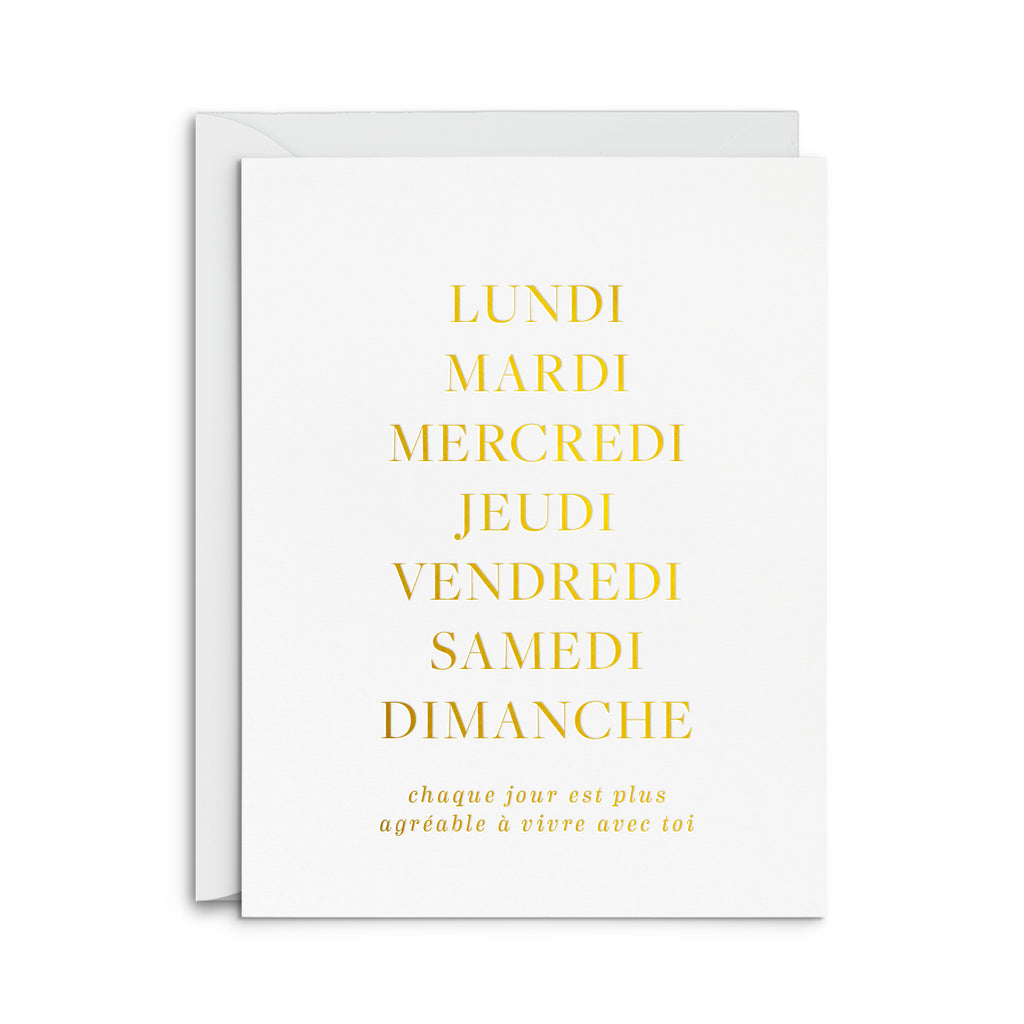 French Chaque Jour Greeting Card