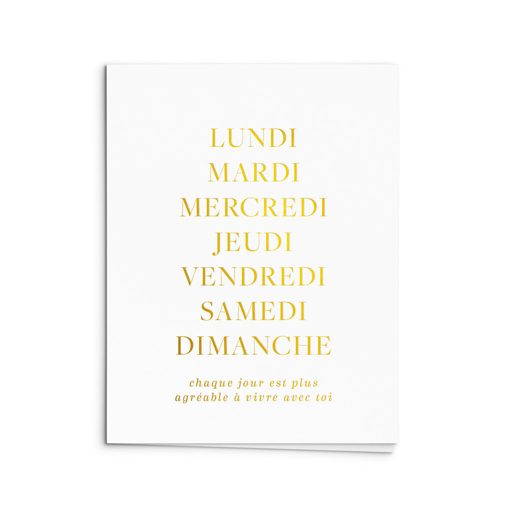 French Chaque Jour Greeting Card