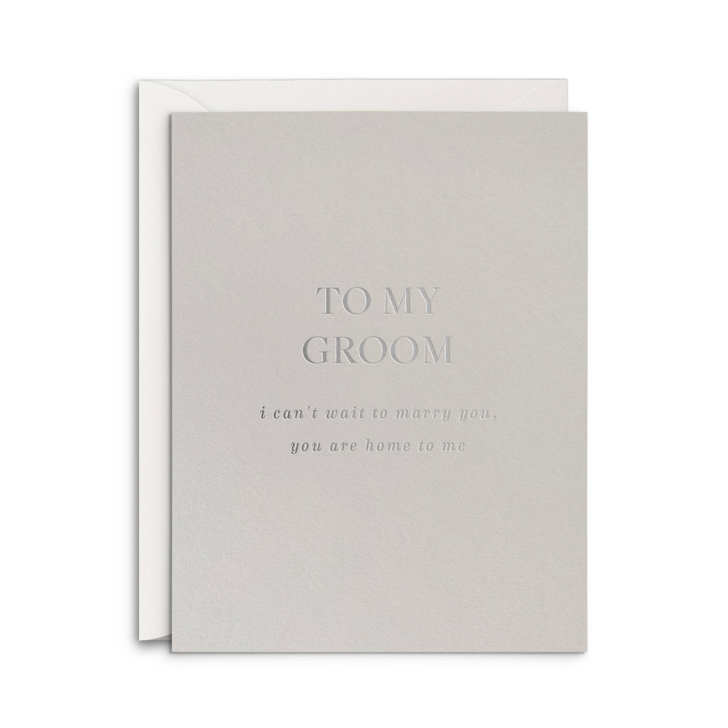 To My Groom Greeting Card