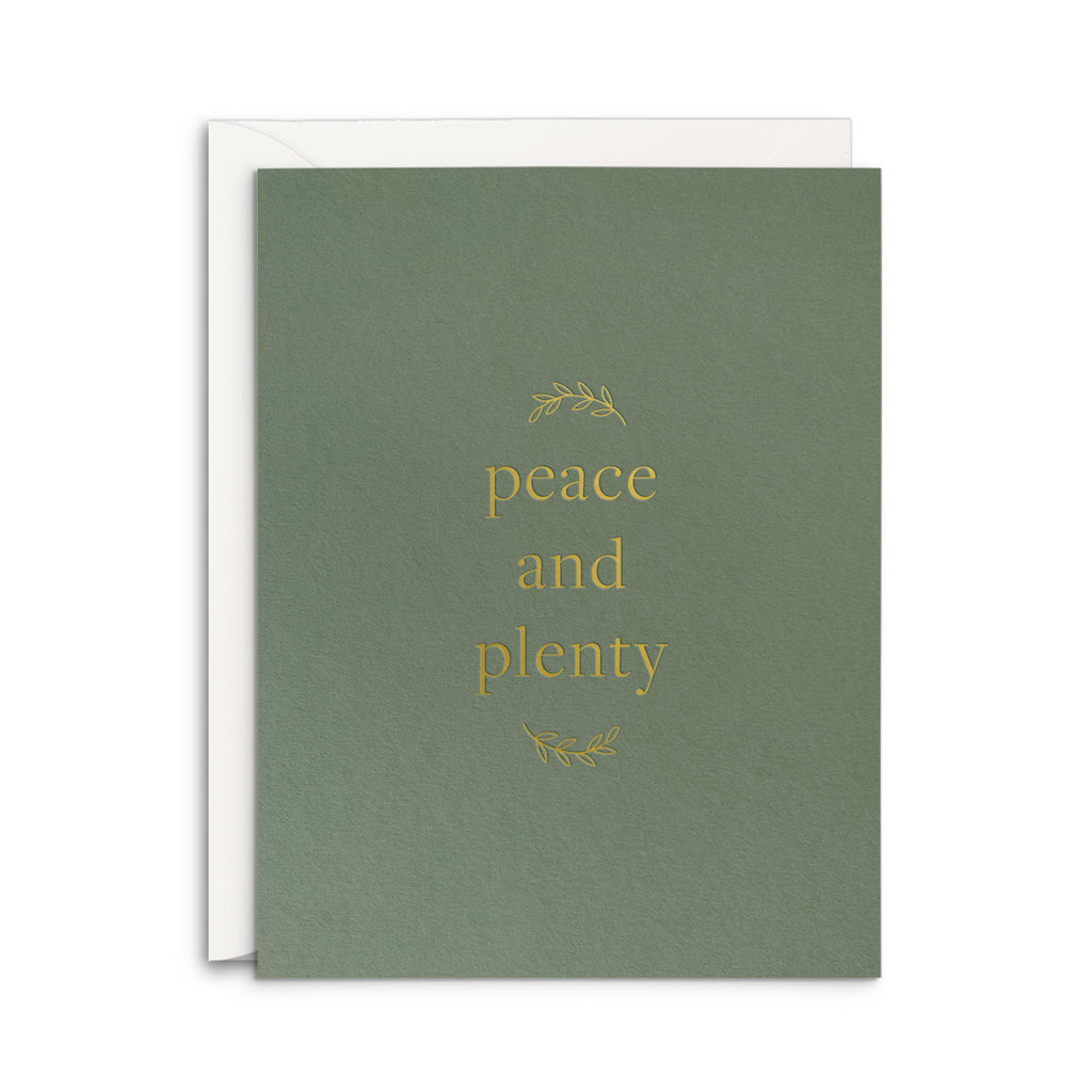 Peace and Plenty Holiday Greeting Card