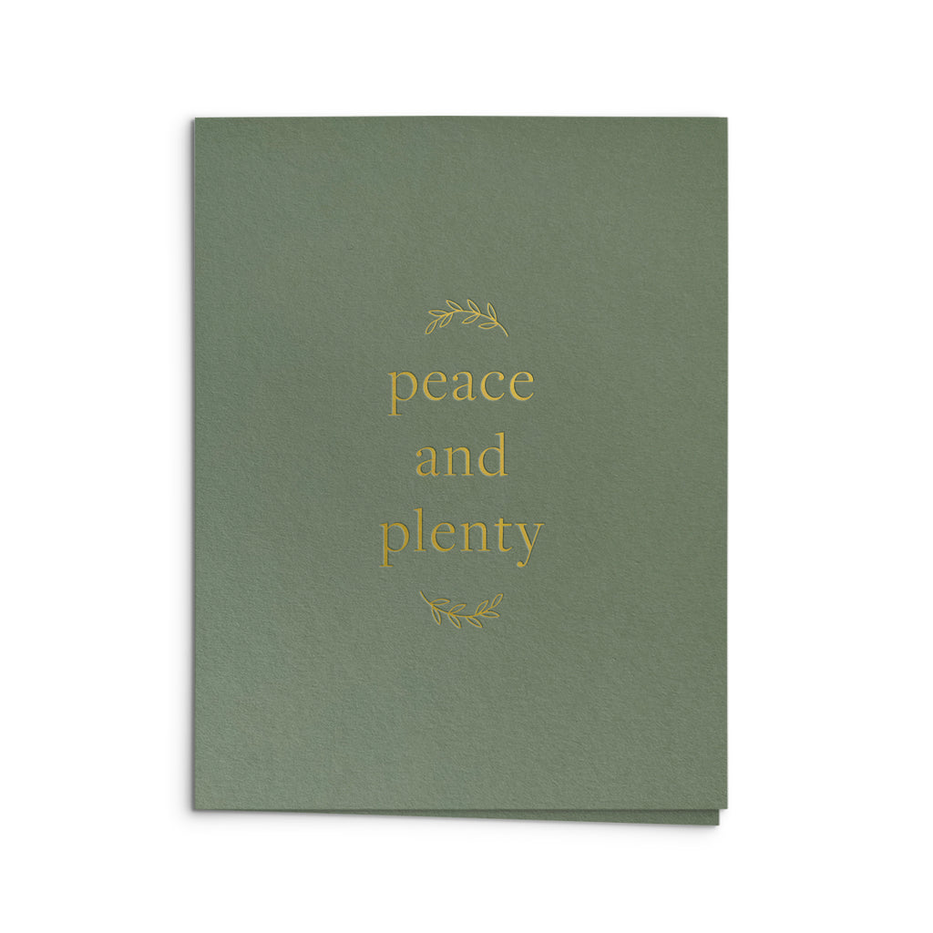 Peace and Plenty Holiday Greeting Card
