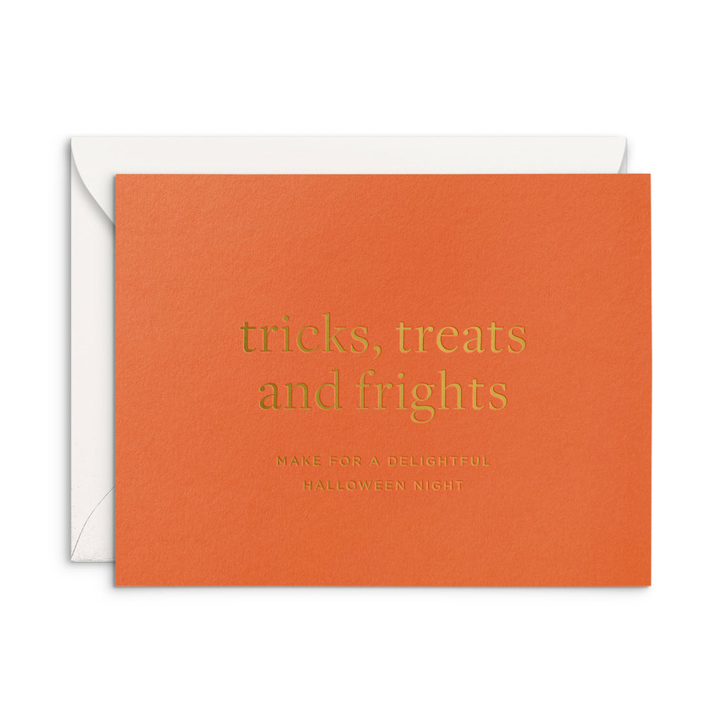Tricks, treats and frights Greeting Card