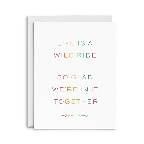Wild Ride Anniversary Greeting Card