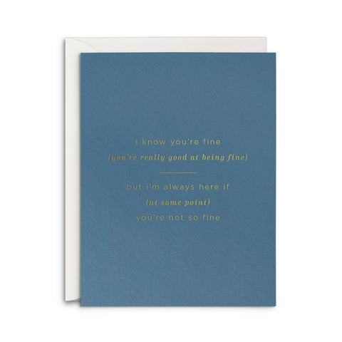 Not So Fine Greeting Card