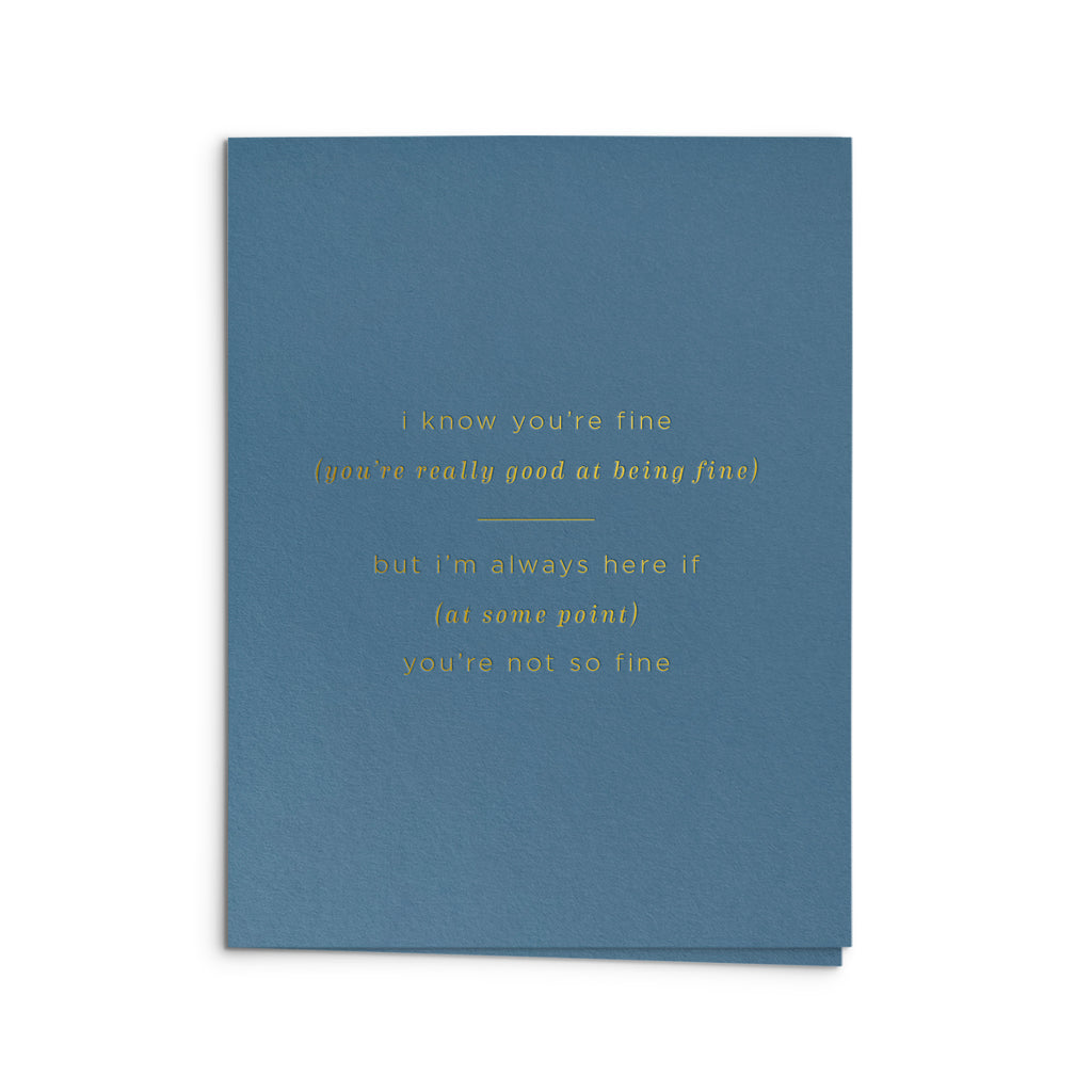 Not So Fine Greeting Card