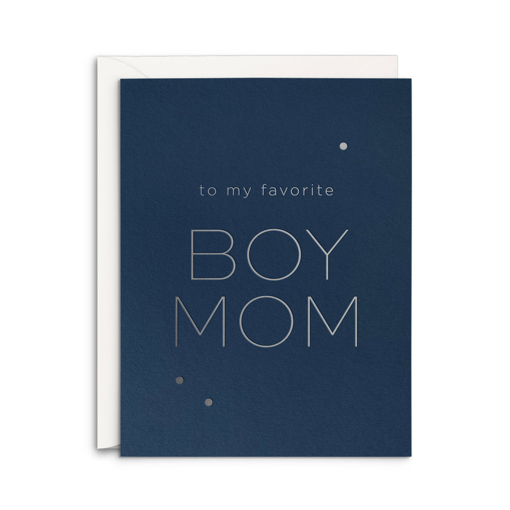 Boy Mom Greeting Card
