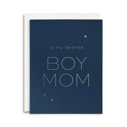 Boy Mom Greeting Card
