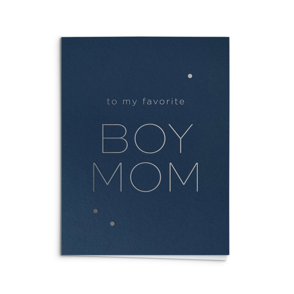 Boy Mom Greeting Card