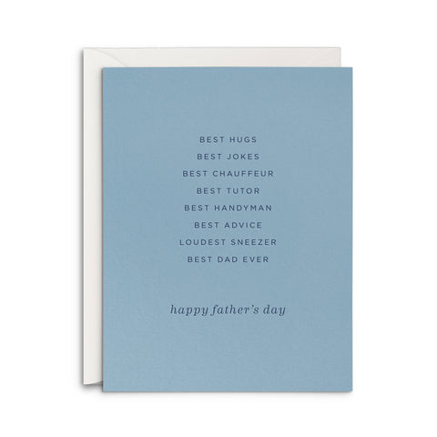Best Hugs Father's Day Greeting Card