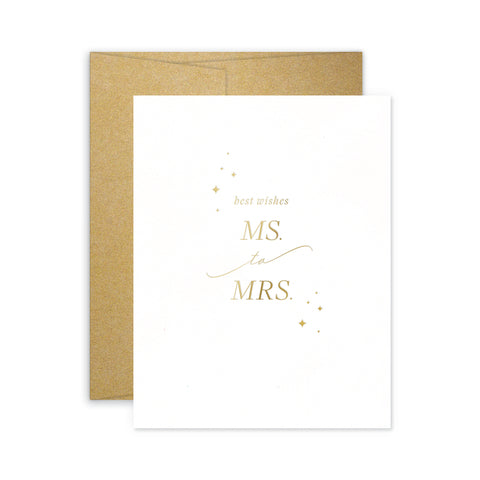 Best Wishes Ms. to Mrs.