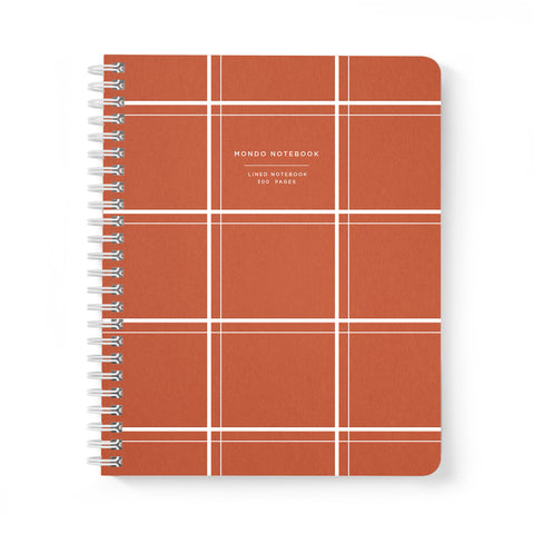 Mondo Notebook Red Grid