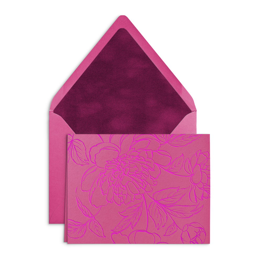 Fuchsia Peony Velvet Letter