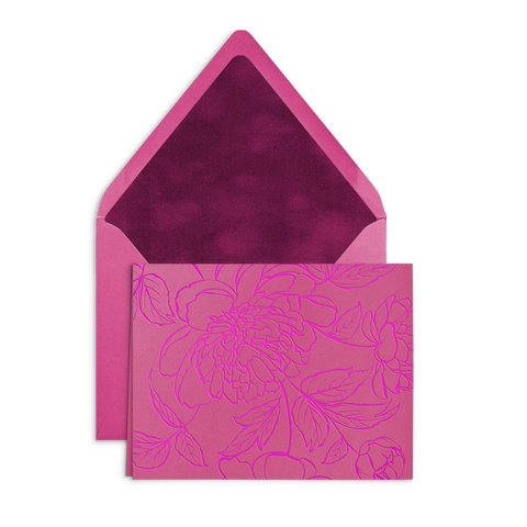 Fuchsia Peony Velvet Letter