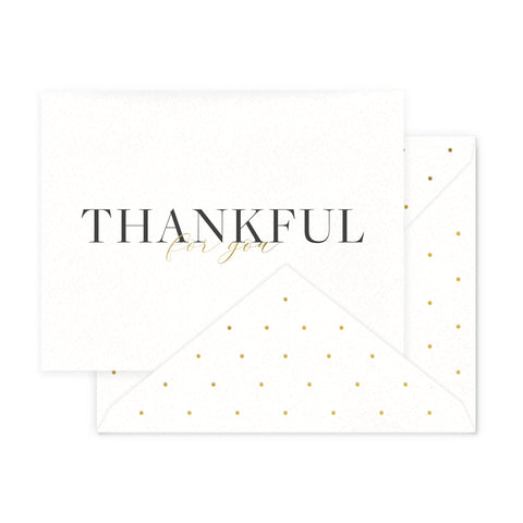 Thankful For You Greeting Card