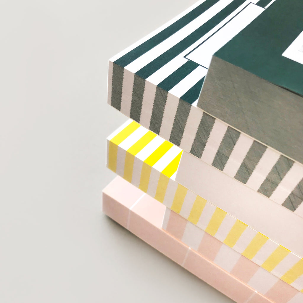 Peony Stripe Chunky Notepad