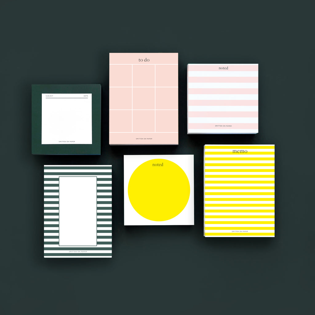 Peony Stripe Chunky Notepad