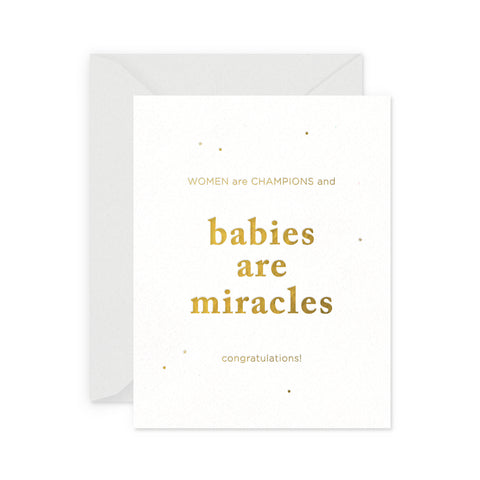 Babies are Miracles Greeting Card