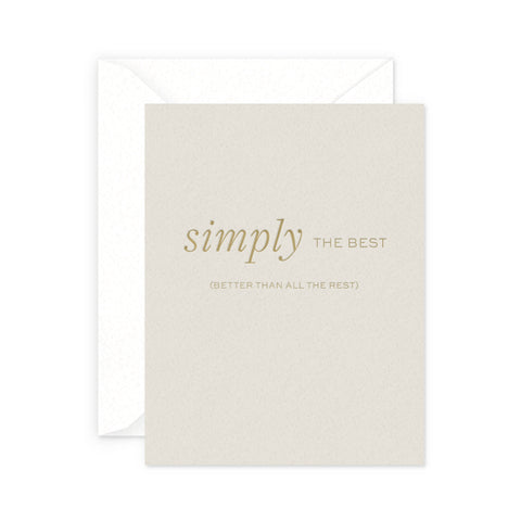 Simply Best Greeting Card