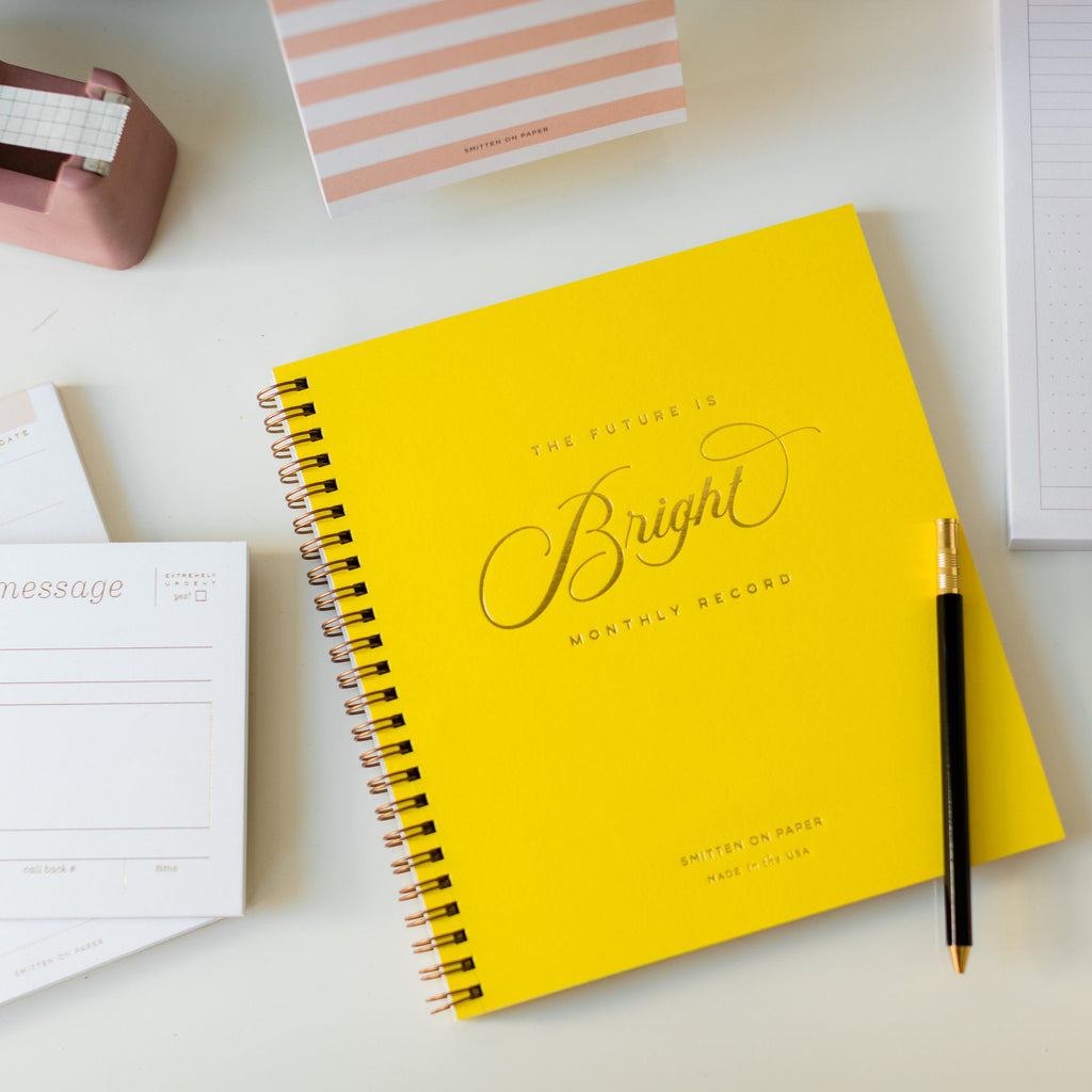 Future is Bright Monthly Planner Yellow