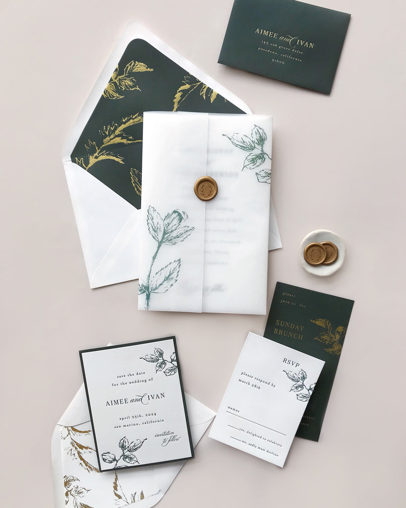 Aimee Letterpress Wedding Invites