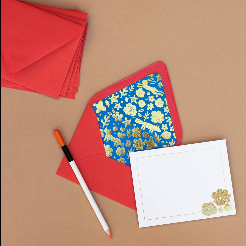 Smitten on Paper x Fugu Luxe Lined Note Set Red