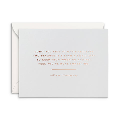 Hemingway Greeting Card
