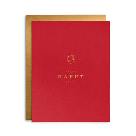 Merry Happy Jolly Greeting Card