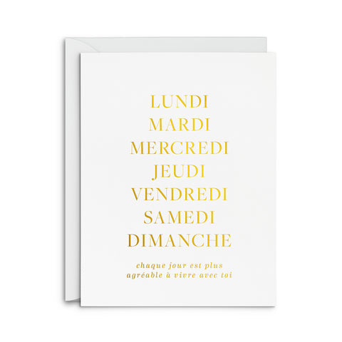 French Chaque Jour Greeting Card