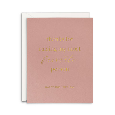 Favorite Person Mother's Day Greeting Card