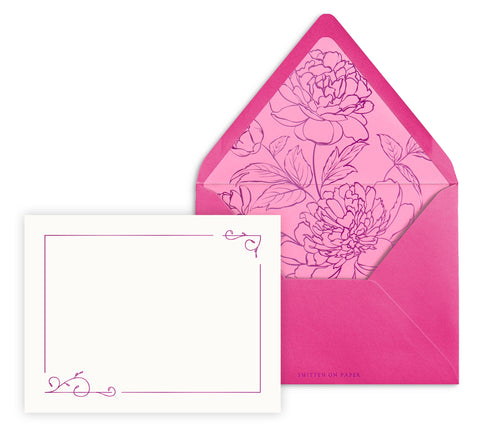 Peony Berry Luxe Lined Note Set