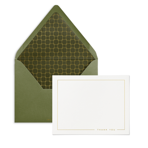 Green Geo Luxe Lined Note Set
