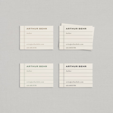 Arthur Business Cards Letterpress