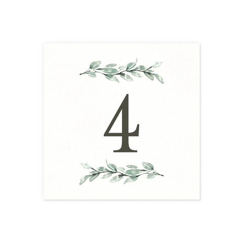 Table numbers