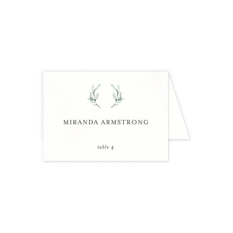 Place cards with guest details