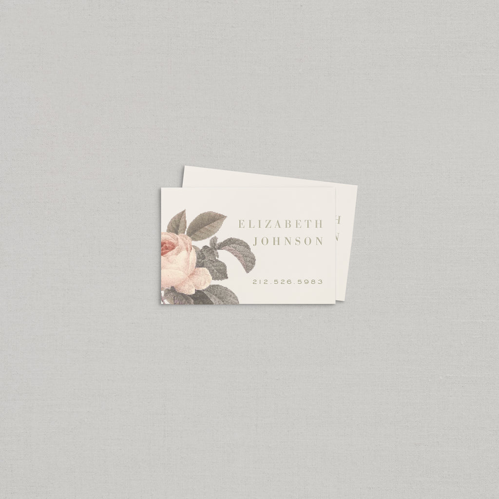 Elizabeth Business Cards Floral + Foil