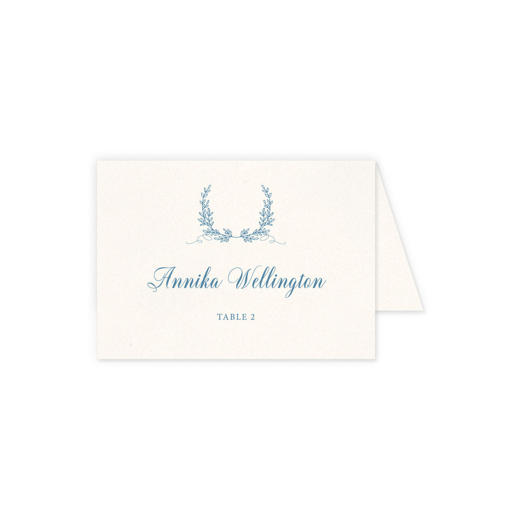 Place cards with guest details