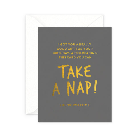 Birthday Nap Greeting Card
