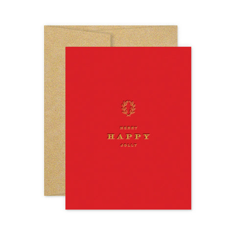 Merry Happy Jolly Greeting Card