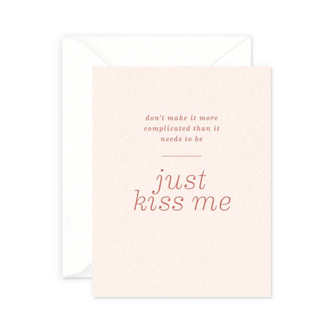 Complicated Kiss Greeting Card